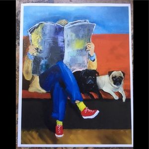 Signed Pug Print, 11”x14” ADORABLE!!!